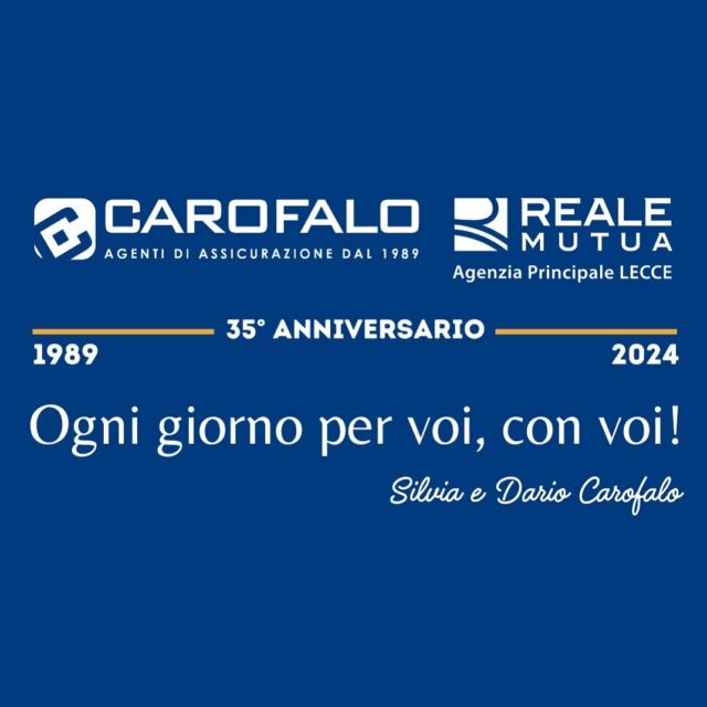 1989-2024
35 anni di attività e ci sembra ieri!

“Ogni giorno per voi, con voi” sembrano semplici parole, ma sono dense di significato.
Perchè per noi ogni giorno è l’occasione giusta per dimostrarvi che…CI SIAMO E CI SAREMO SEMPRE PER VOI!